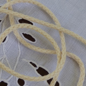 Ecru cotton cord sold by the meter