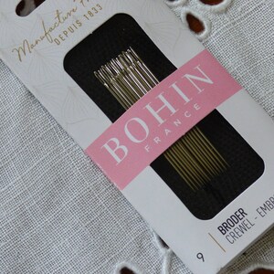 Bohin France embroidery needles number 9