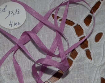 3m pink plain silk ribbon in 4mm