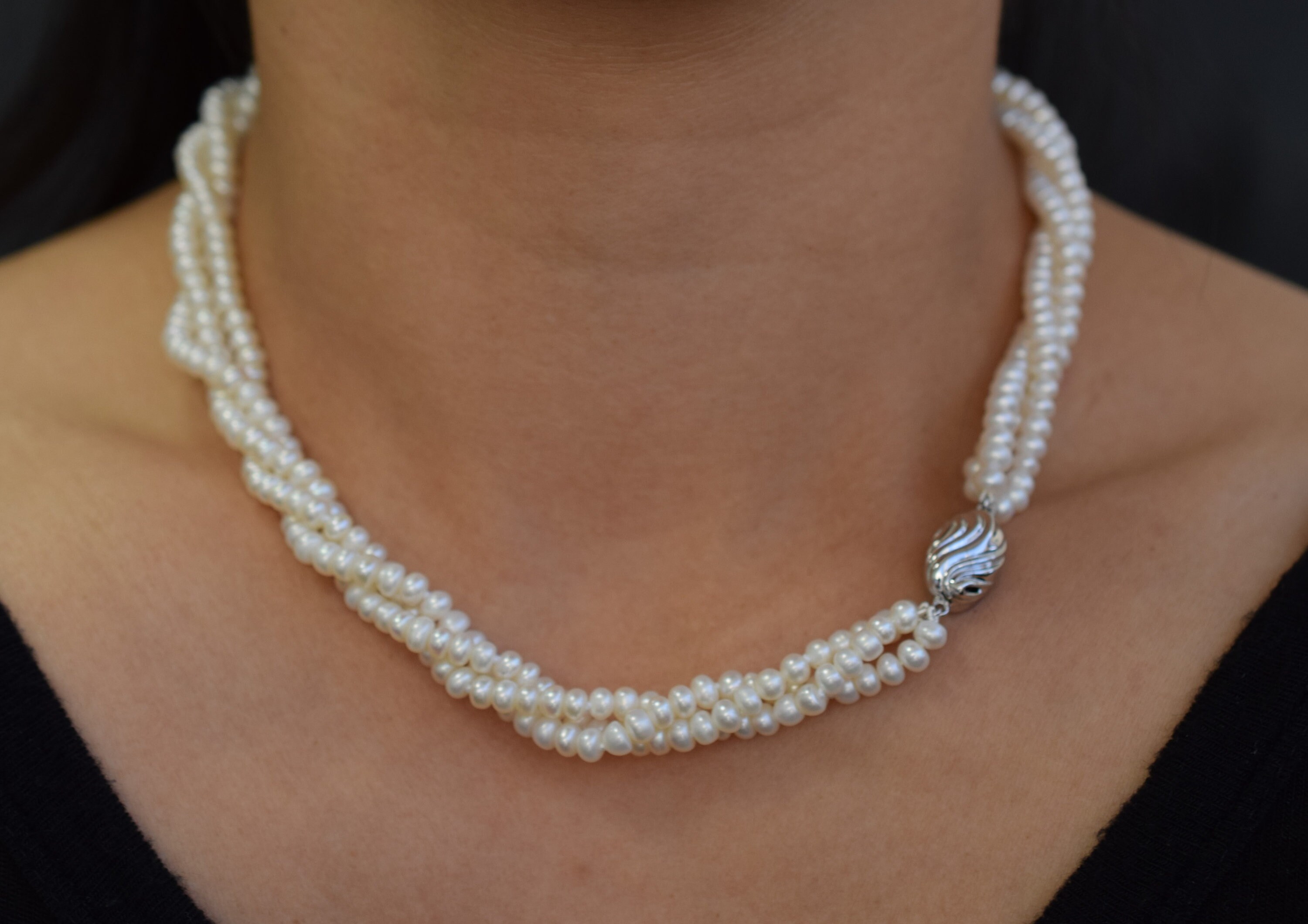Freshwater pearl strand necklace discount