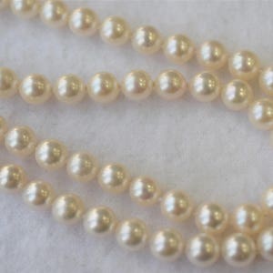 6.5x6mm Japanese Akoya Cultured Pearl Necklace With 14K Yellow Gold ...