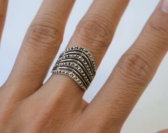 Fashion silver ring - Statement ring