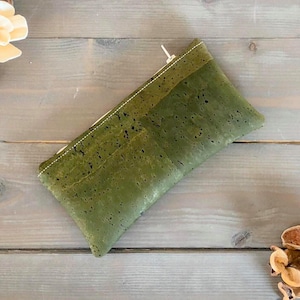 Custom Vegan Cork Leather Purse, Vegan Leather Purse Gift Idea, Eco Friendly Sustainable Vegan Gifts