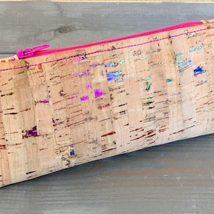 Custom Vegan Cork Leather Purse, Vegan Leather Purse Gift Idea, Eco Friendly Sustainable Vegan Gifts