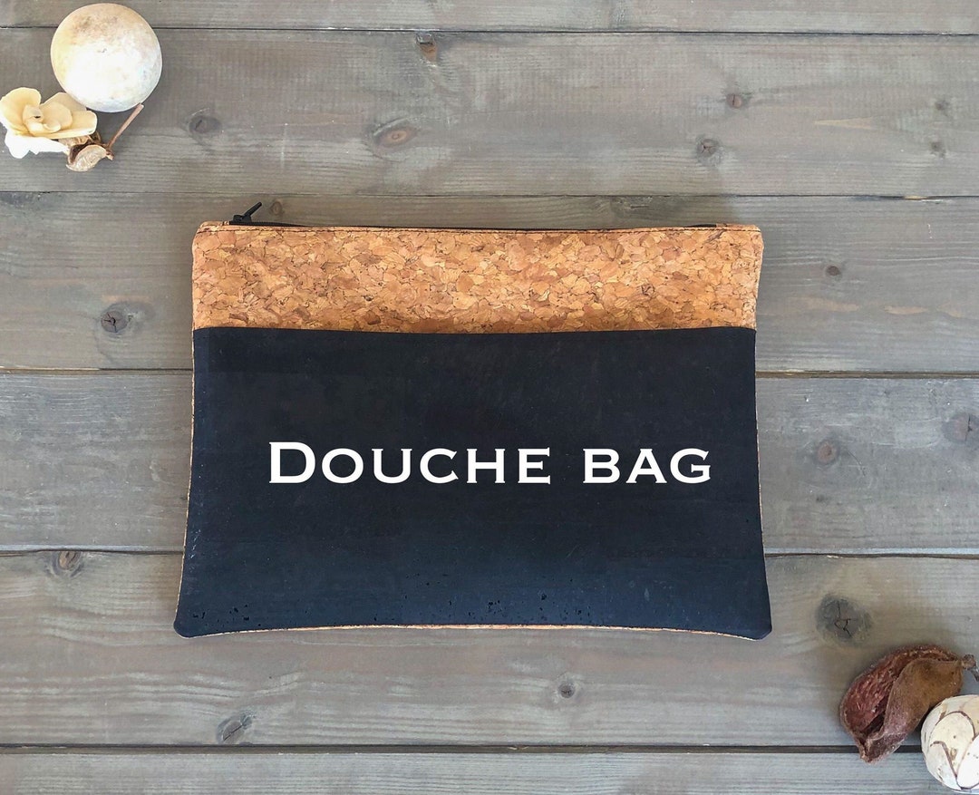 MATURE Adult Gag Gift, Custom Douche Bag Toiletry Case, Wash Bag, Cork