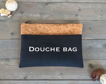 MATURE Adult Gag Gift, Custom Douche Bag Toiletry Case, Wash Bag, Cork Leather Dopp Bag, Cork Wash Bag, Men's Toiletry Bag