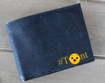 MATURE - Rude Funny Twunt Vegan Leather Wallet, Eco Friendly Card Holder Money Clip Gift for Him