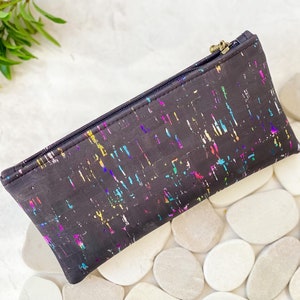 Custom Vegan Cork Leather Purse, Vegan Leather Purse Gift Idea, Eco Friendly Sustainable Vegan Gifts