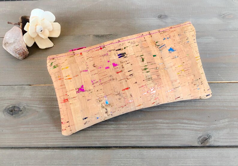 Personalised Vegan Cork Leather Purse Vegan Leather Purse Gift Idea Eco Friendly Sustainable Vegan Gifts