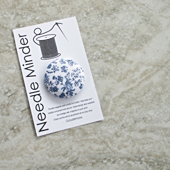 Floral Needle Minder: Blue Ditsy Design, Needle Nanny, #114 design