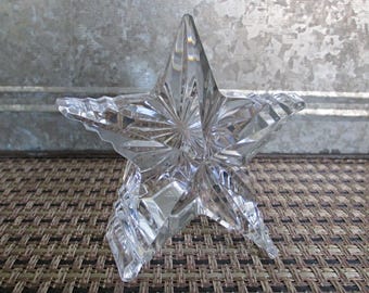 Waterford Crystal Star paperweight, marked, sparkling beauty, C717-7