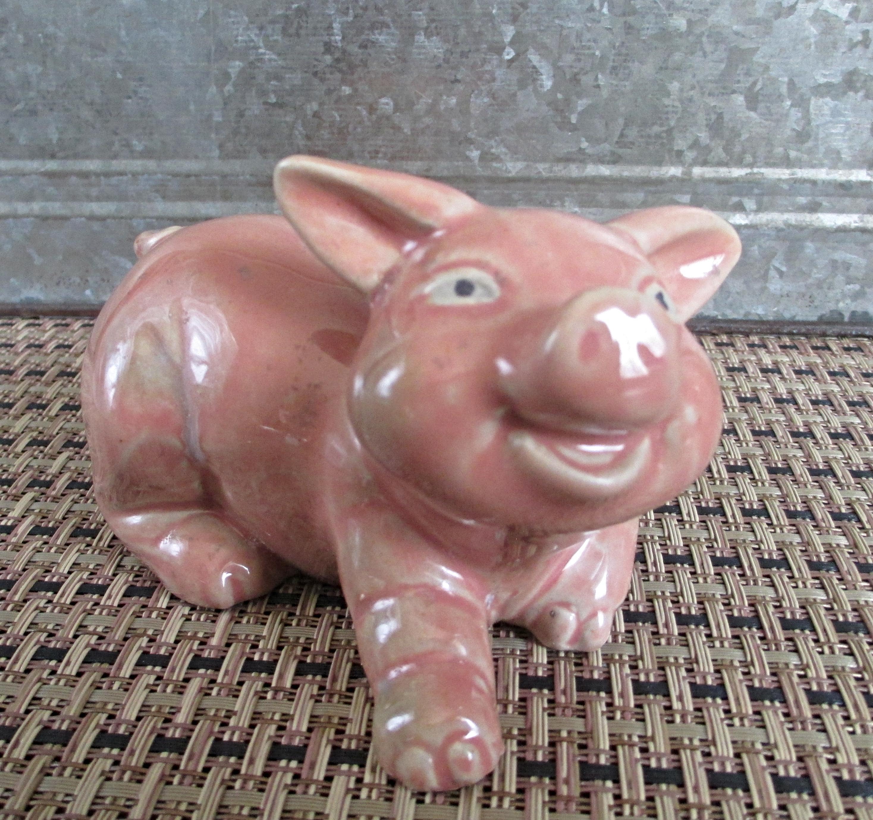 1960s Pottery Pig - Etsy