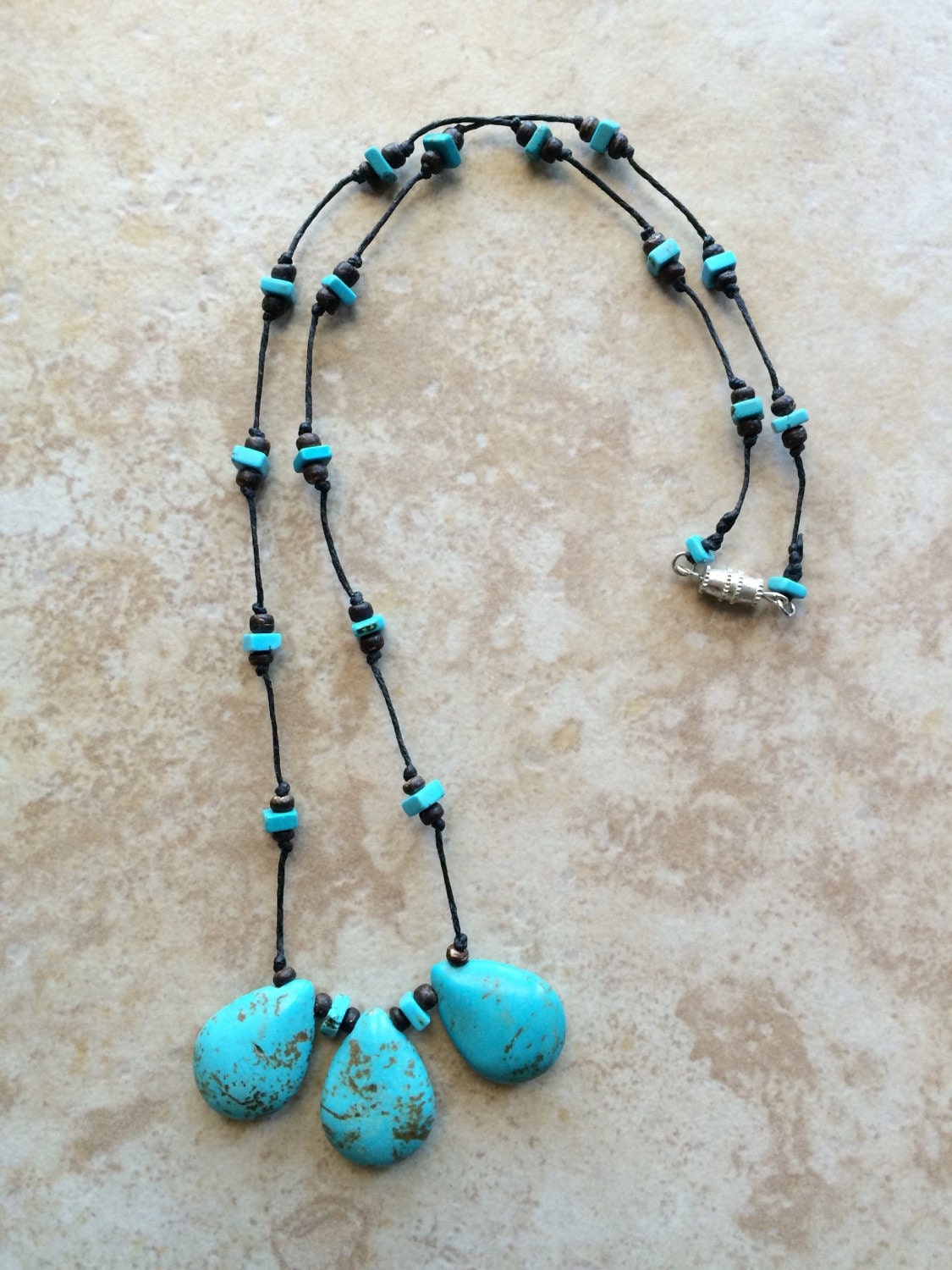 Vintage Bohemian Handmade Coral & Turquoise Bead Decorative Home Office Shiva Wall Hanging main image 1