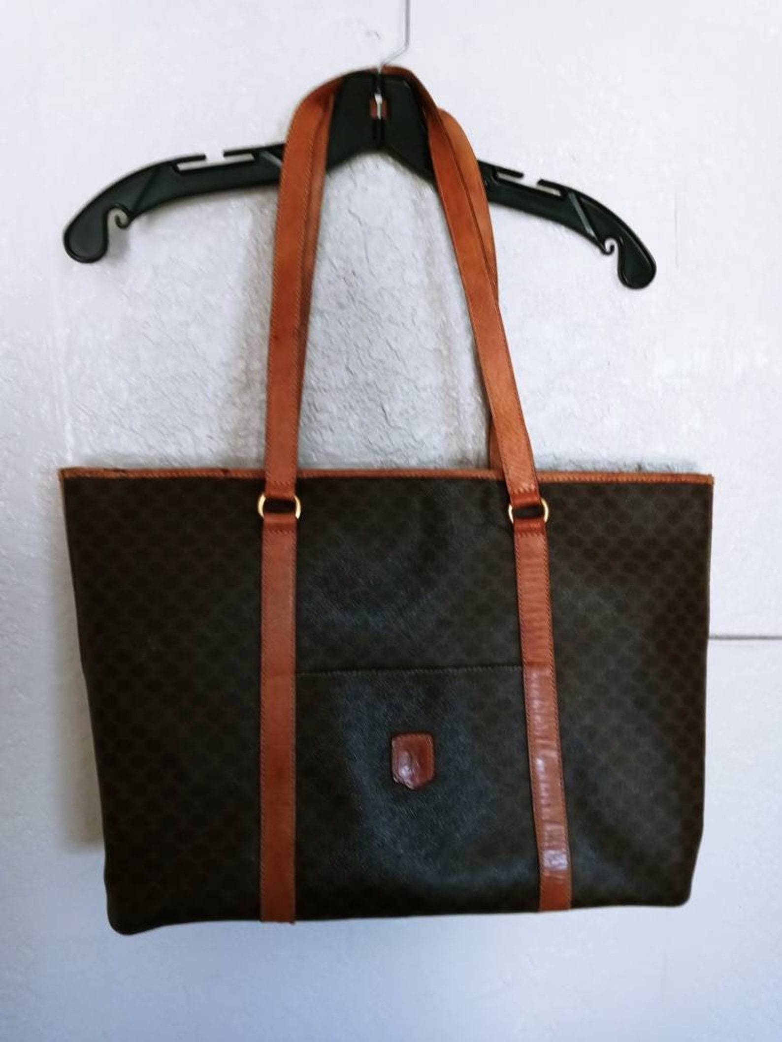 Celine Paris leather Tote Bag | Etsy