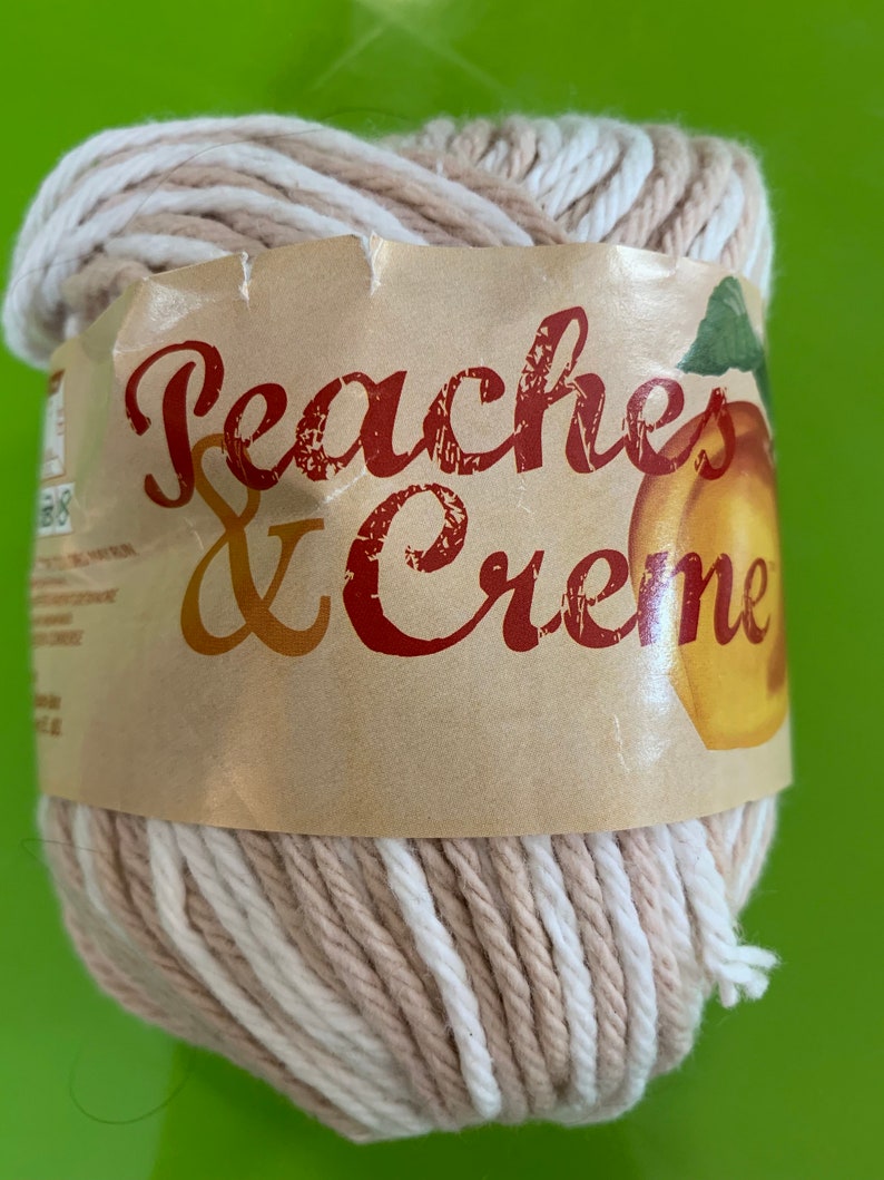 Peaches & Creme Medium Weight 100 Cotton Yarn Etsy