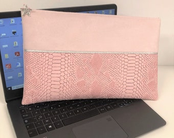 Pale Pink And Silver Macbook Case Custom Made Computer Case Etsy