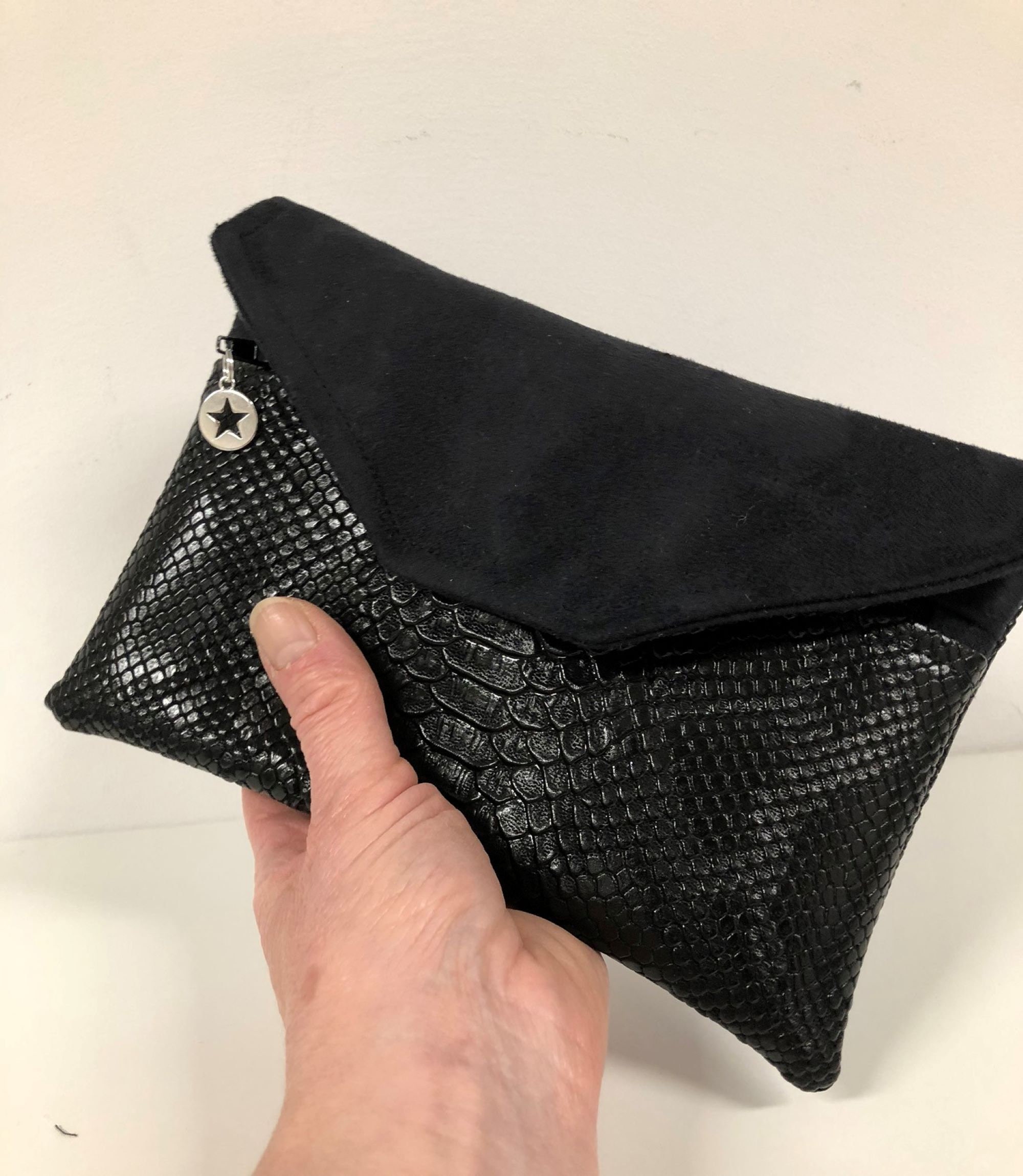Portefeuille compagnon pour femme noir crocodile avec ...