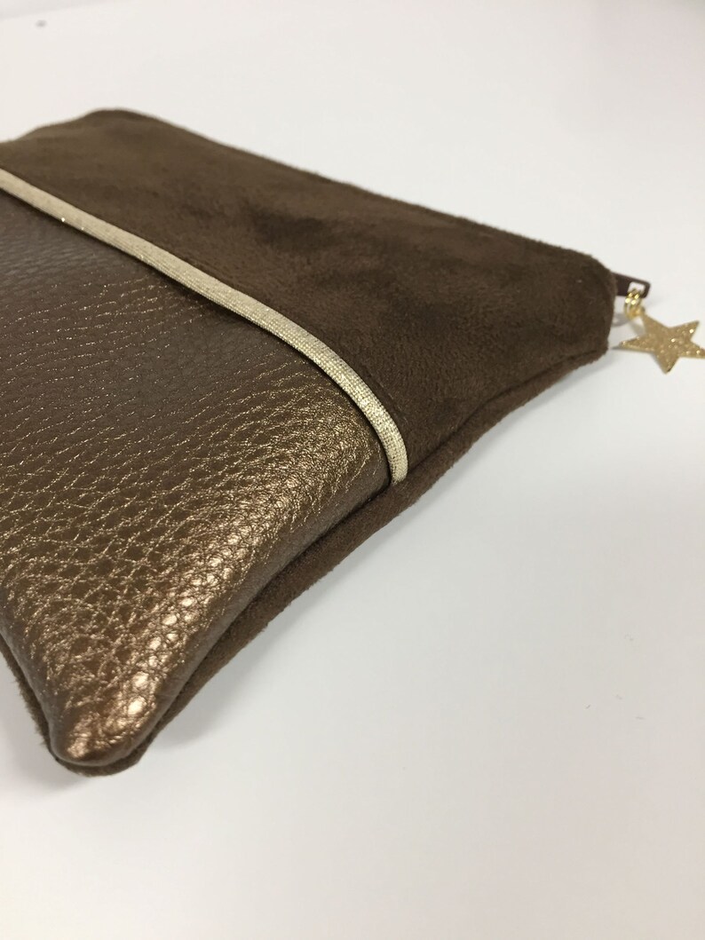 Porte-monnaie Bombé En Cuir Sépia - Dimensions 11.5x7x5.5cm - Neuf Avec étiquette