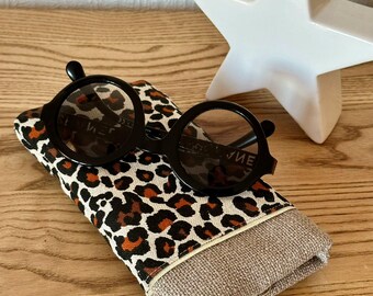 ヒョウ柄メガネケース、布製サングラスケース - Etsy 日本