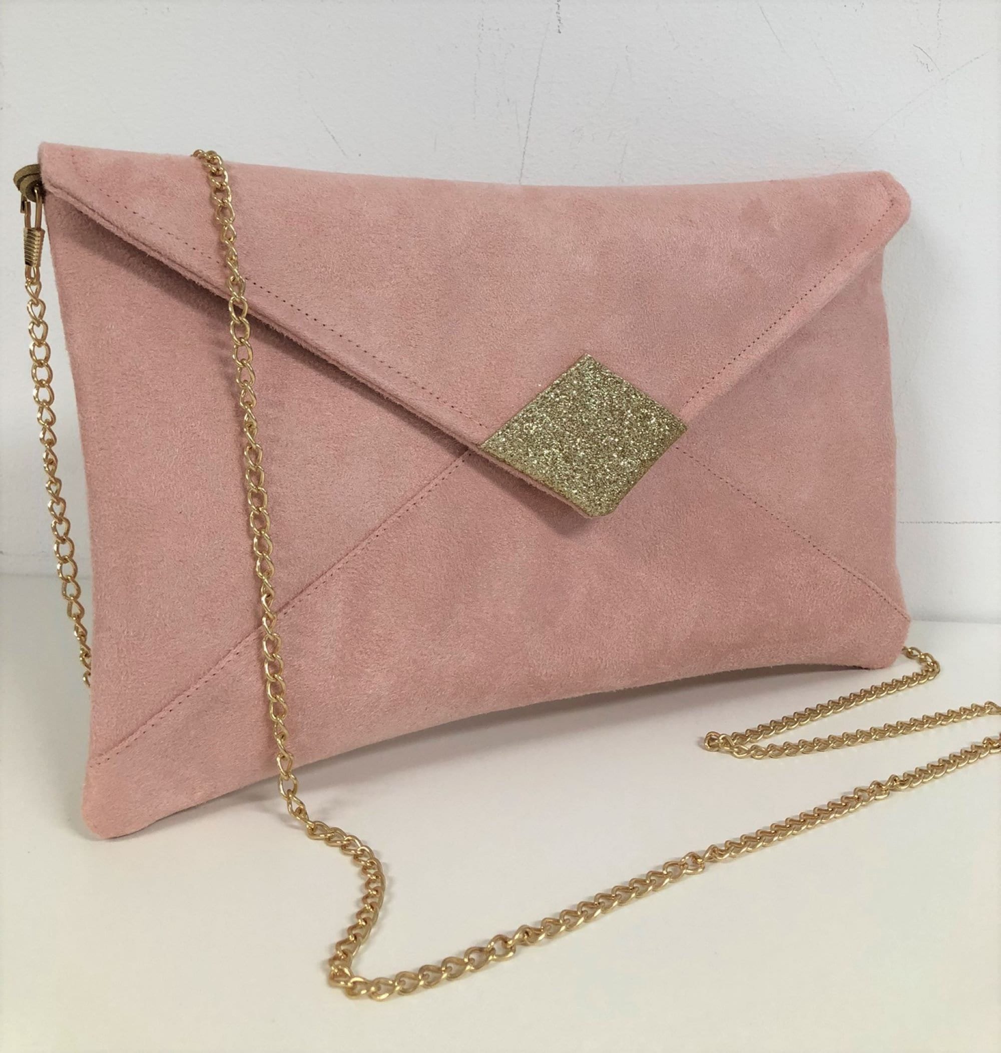 Crossbody bags | Ariel - Suede - Crossbody bags - Pink - Fuchsia D16 -  Bronze | Teatro Fashion