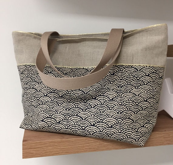 Sac pochette Isa écru et lin doré