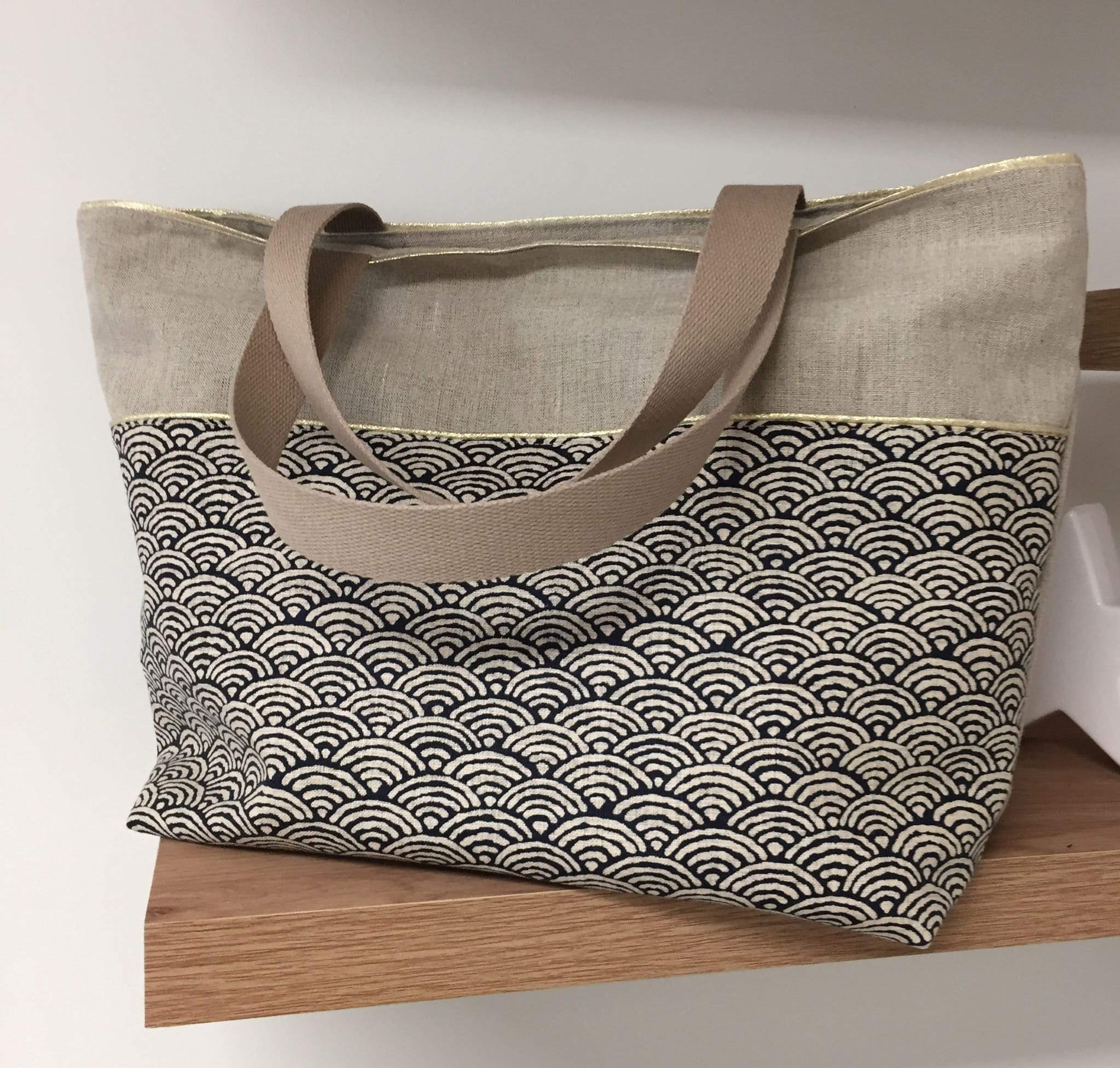 Sac shopping tissu new arrivals