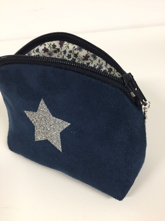 SEQUIN MAKE-UP POUCH SMALL NAVY BLUE SEQUIN MAKE-UP POUCH SMALL NAVY BLUE