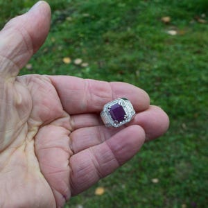 Genuine earth Mined. Size 9 Ruby Ring.  Ruby 8.8cwt .11.5x9.2x7.3 mm. July Birthday. Canadian Seller. Gift of Love.