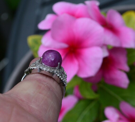 Size 7 Ruby Ring. 8.65cwt. Natural Earth Mined . July Birthday. 11.3x9.4x7.5mm View 4