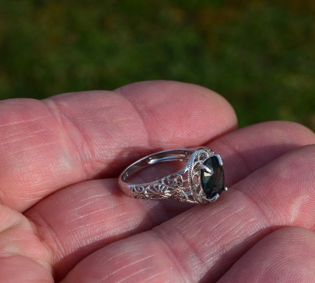 Size 7 Green Sapphire Ring. Appraised 600US. A 2.60 Cwt. Natural Earth