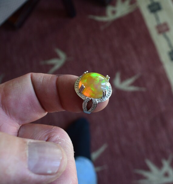 Replacement opal shop for ring