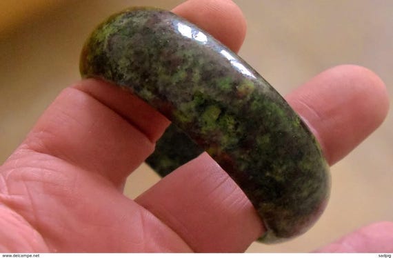 Ruby Zoisite Bangle, Earth Mined. Genuine Ruby Zo… - image 2