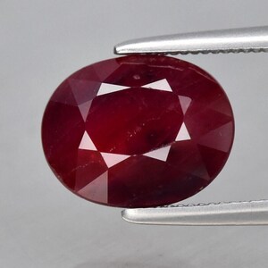 Genuine Earth Mined Ruby. 3.52cwt 9.5x8x2.6mm. July Birthday.