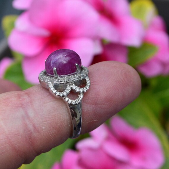Size 7 Ruby Ring. 8.65cwt. Natural Earth Mined . July Birthday. 11.3x9.4x7.5mm View 3