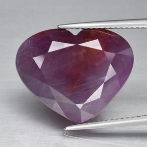 Genuine earth Mined Ruby. Approx.  Large 22cwt. Natural Earth Mined Ruby. Unheated. Heart Shaped. Approx. 18.5x15 . July Birthday.