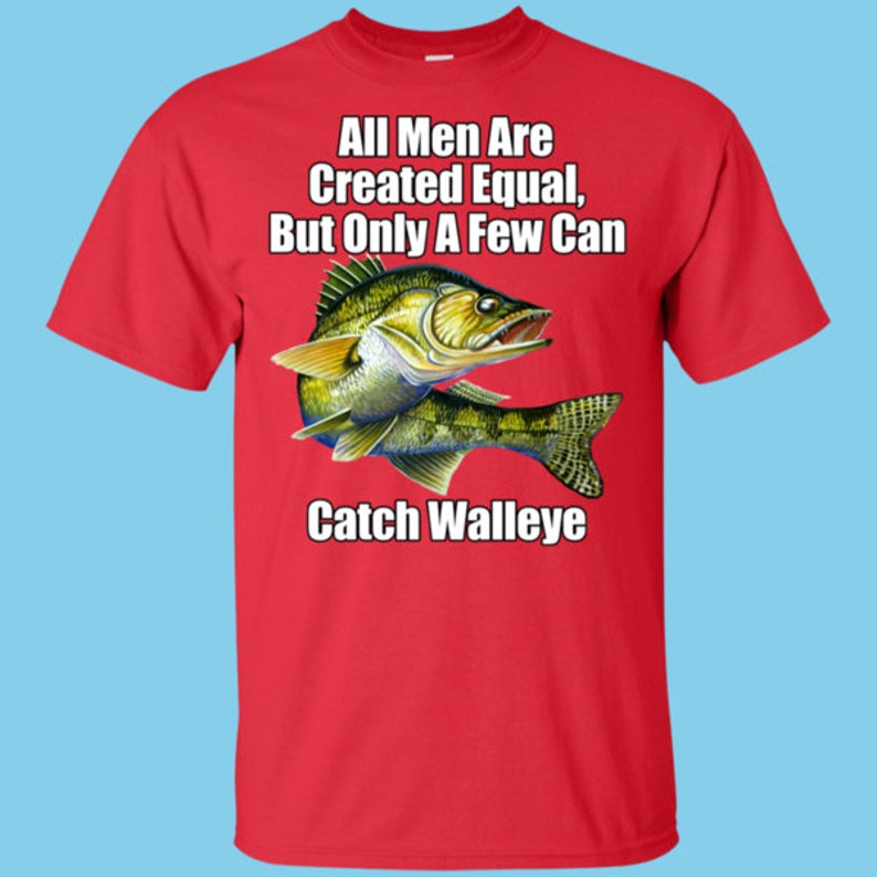 Walleye Men Fishing TShirt Walleye Fisherman Gift Fishing Etsy