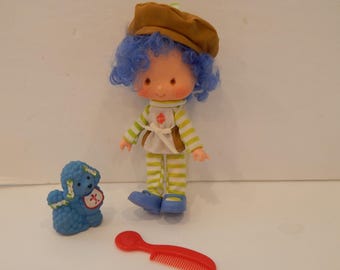 Vintage Strawberry Shortcake Crepe Suzette Doll With Pet Eclair the Poodle