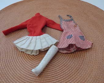 Vintage Texaco Cheerleader Doll In Box 1970's Hong Kong NO DOLL 2 of her Original Outfits