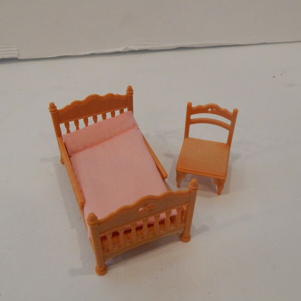 Vintage Calico Critters Sylvanian Children's Bedroom Set CC1807 Epoch Furniture Set Incomplete Lot of 3