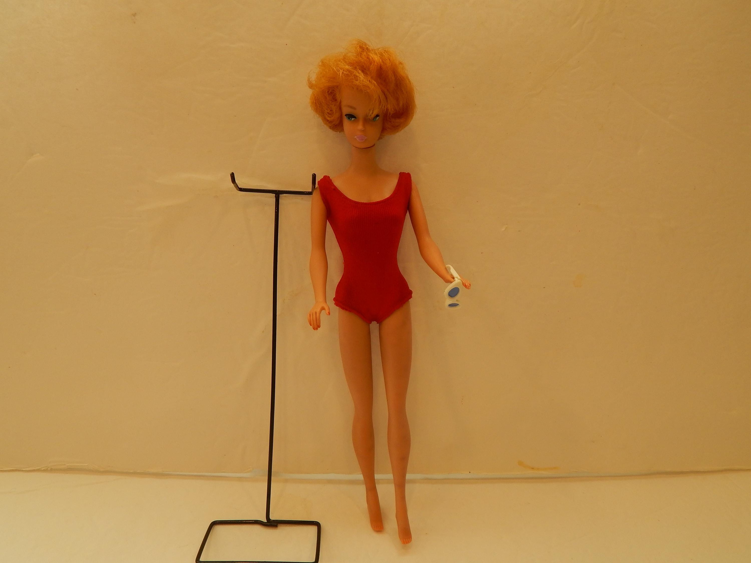 Vintage Barbie White Ginger Bubble Cut Doll 850 Mattel 1961 Oxidized Hair