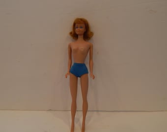 Vintage BLONDE Straight Leg Midge Doll 860 Mattel 1964 PATENTED Condition Issue