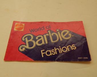 Vintage World of Barbie Fashions Pamphlet 0007-2680 Mattel 1976 RARE