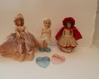 Vintage 8 inch Sleepy Eye Doll Lot of 3 UNMARKED