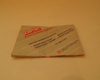 Vintage Barbie Dream Furniture Collection Pamphlet Mattel 1984