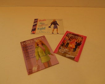 Vintage Lot of 3 Fashion Avenue Barbie Fashion Product Pamphlets 0007-1500, 0007-1224, 0007-1552 Mattel 1990s