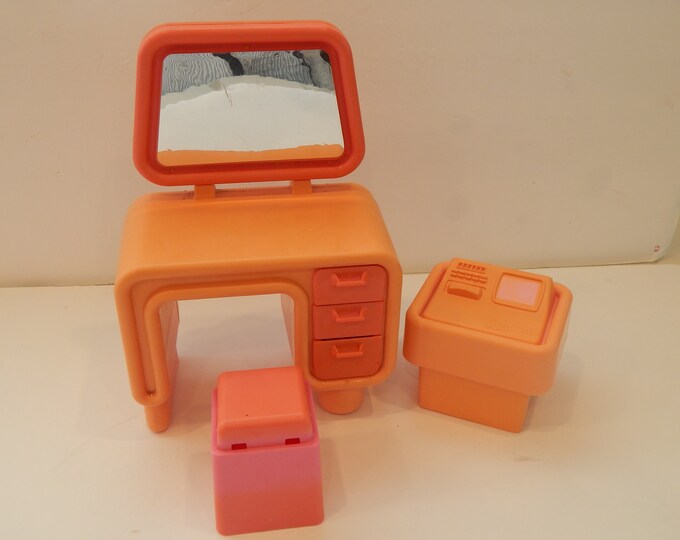 Vintage Barbie Dream House Furniture Collection Vanity and Seat 2469