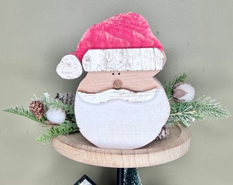 Wooden Santa, rustic Santa, Santa Claus, primitive Santa