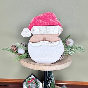 Wooden Santa, rustic Santa, Santa Claus, primitive Santa