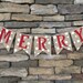 Christmas burlap banner Merry Christmas banner Christmas | Etsy