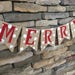 Christmas burlap banner Merry Christmas banner Christmas | Etsy